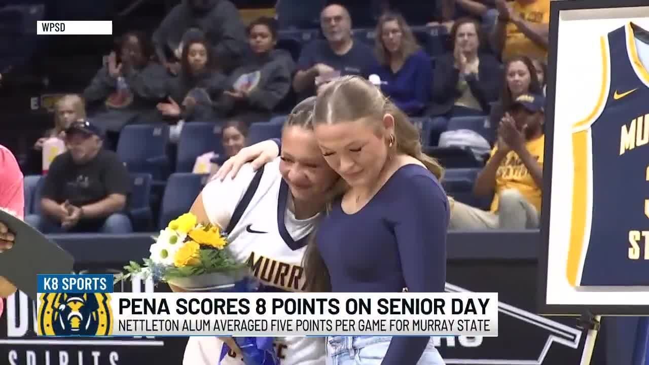 Nettleton Alum Briley Pena scores 8 points in Senior Night win for Murray State