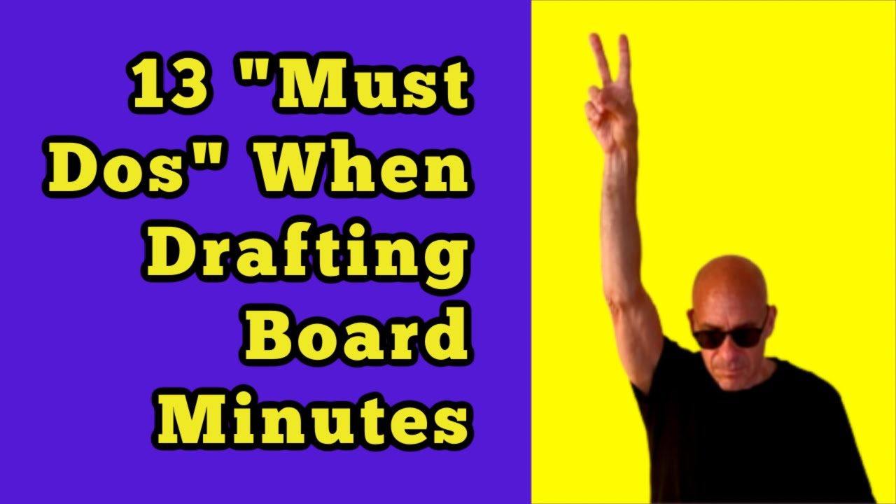 13 &ldquo;Must Dos&rdquo; When Drafting Board Minutes