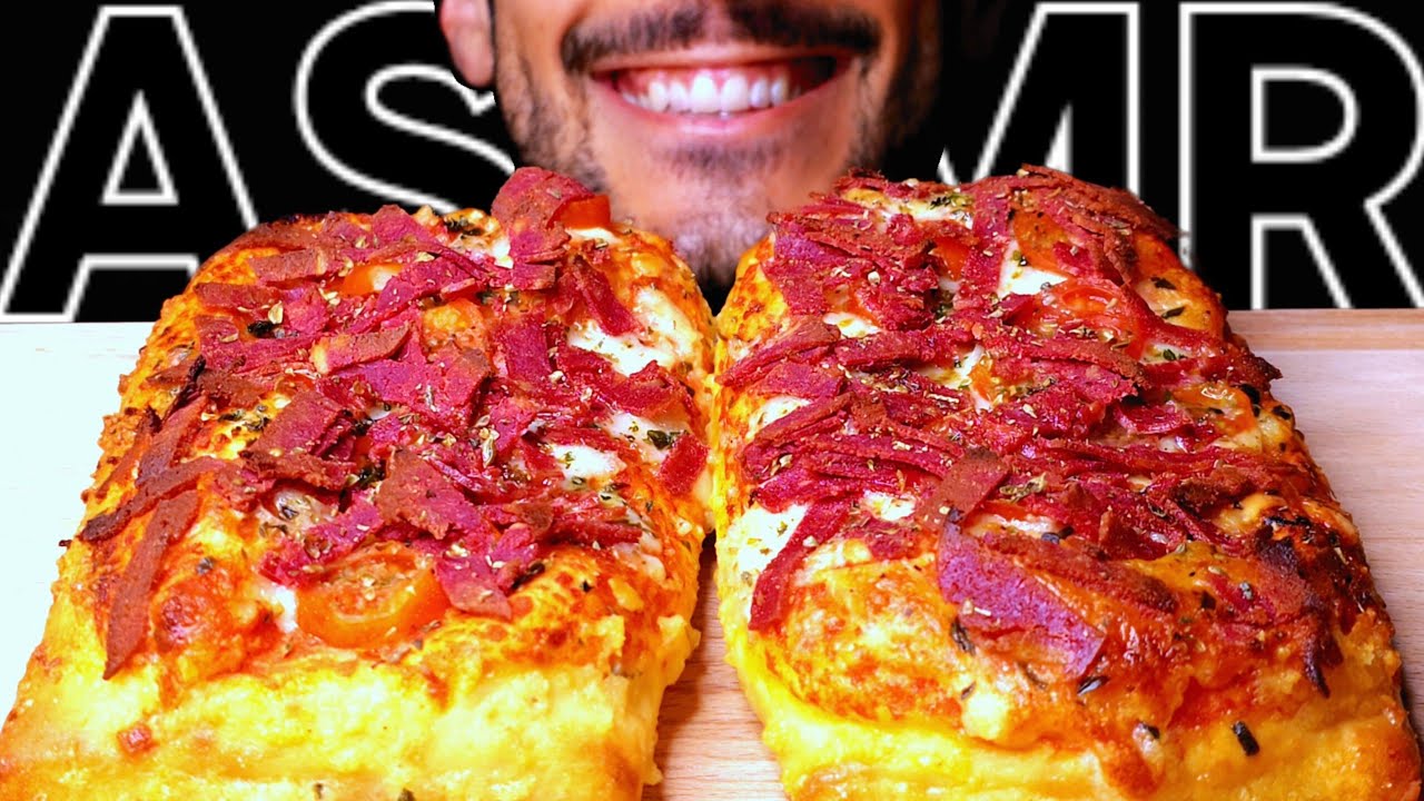 ASMR PEPPERONI CIABATTA (EATING SOUNDS) NO TALKING MUKBANG