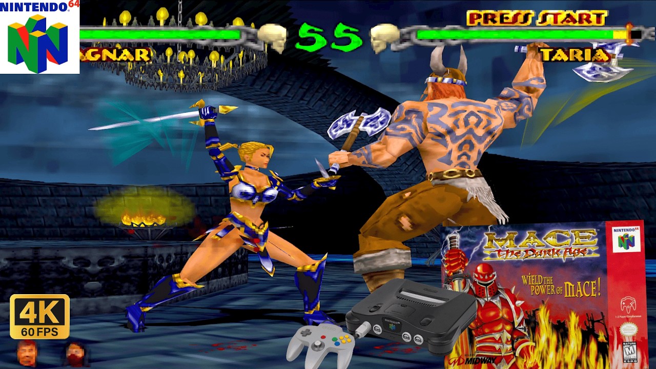 Mace: The Dark Age (1997) Nintendo 64 (N64) Gameplay in HD～4K 60FPS
