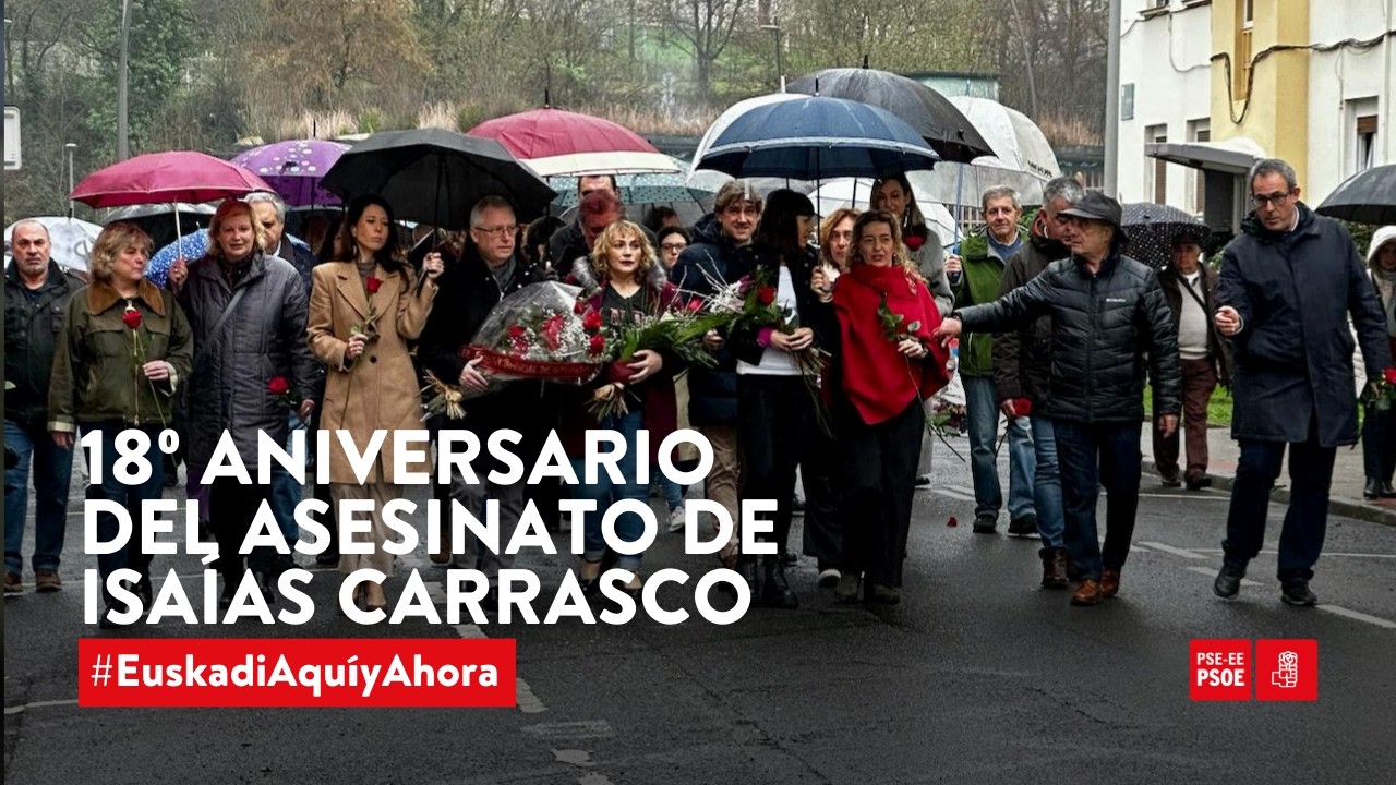 18º aniversario del asesinato de Isaías Carrasco a manos de ETA
