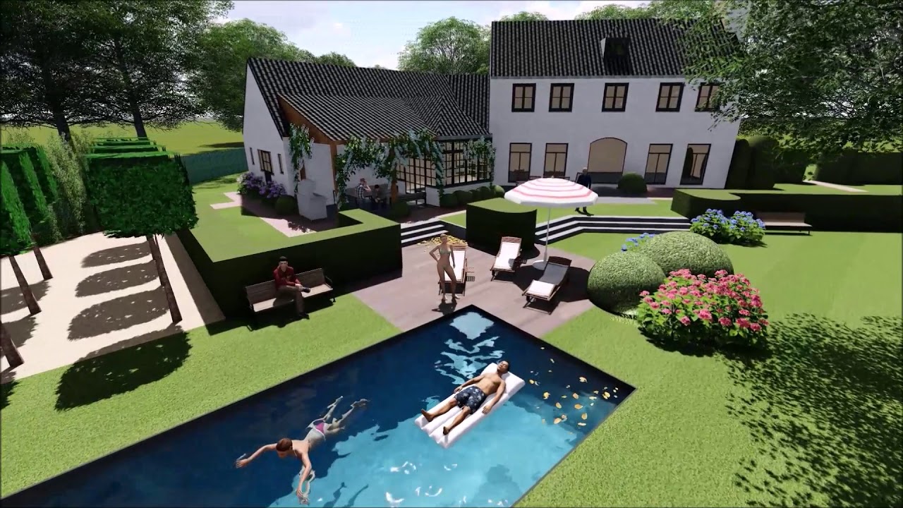 t groene plan tuinplan 3D