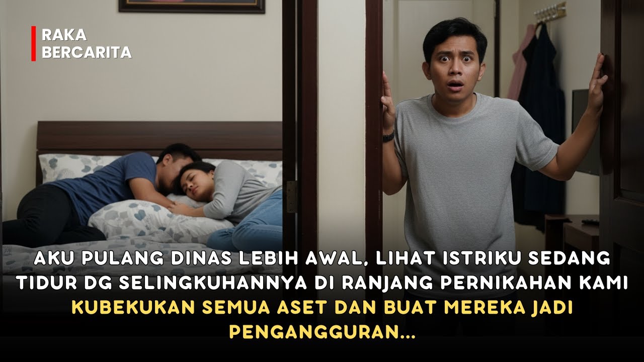 SAAT PULANG DINAS LEBIH AWAL, AKU LIHAT ISTRIKU TIDUR DI RANJANG DGN SELINGKUHAN — KUBALAS MEREKA...
