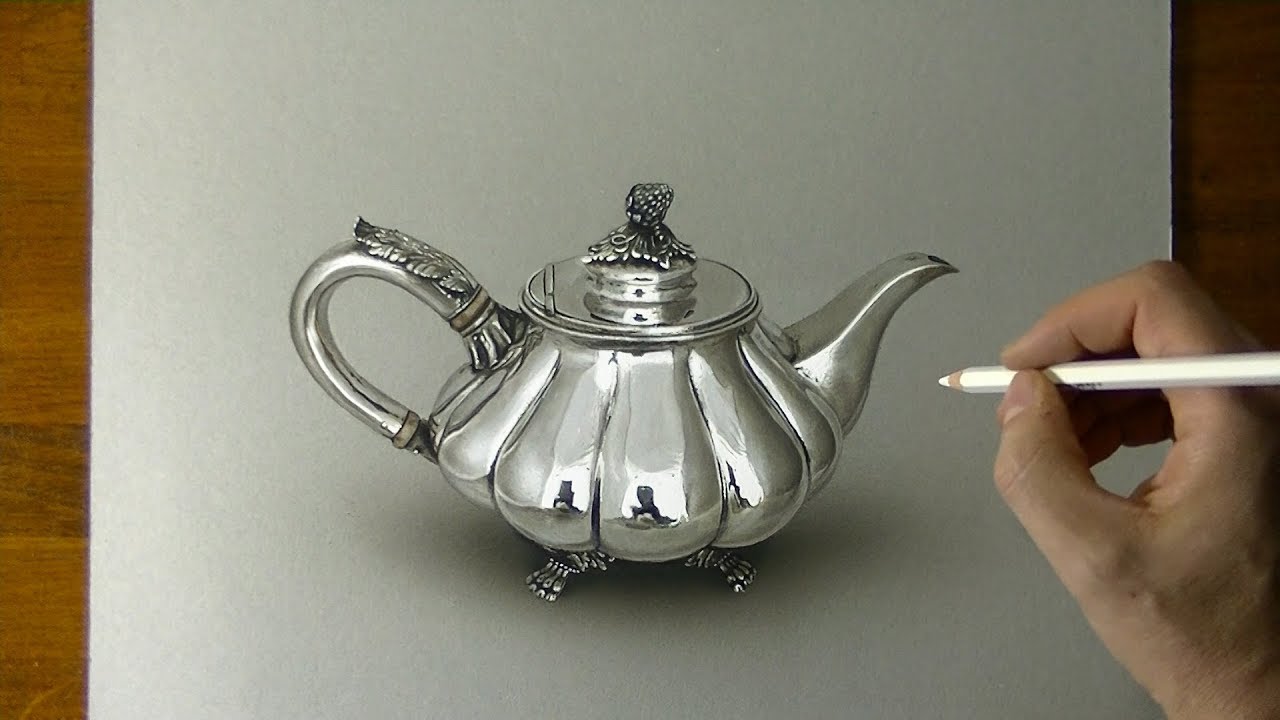 Drawing a Teapot - How to Draw 3D Art