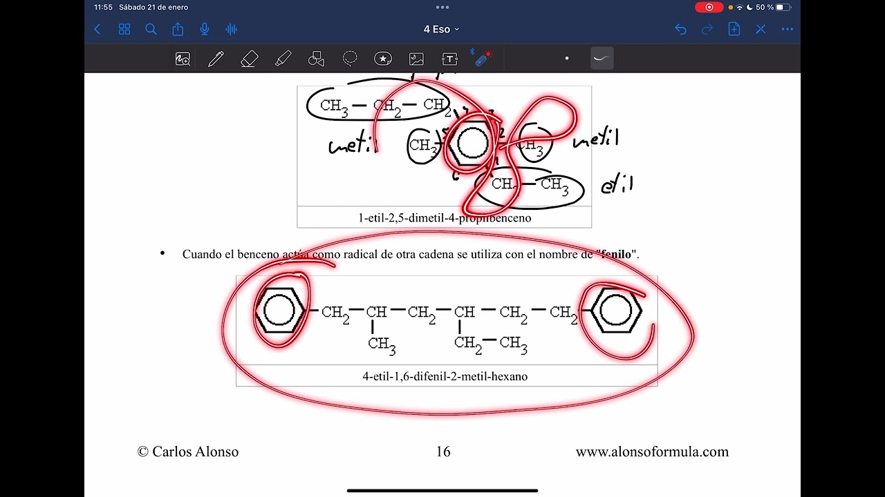 Formulación benceno