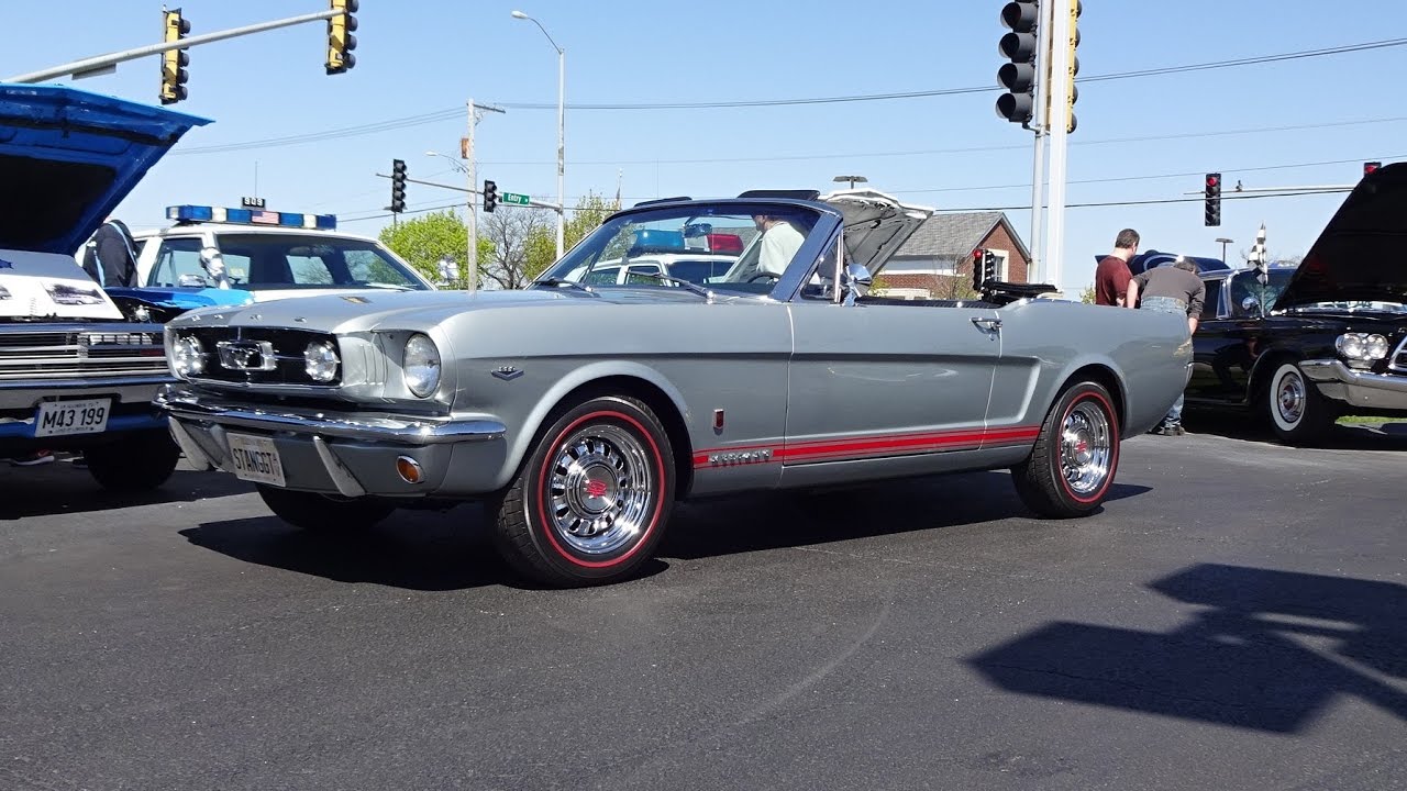 1965 Ford Mustang GT Convertible in Silver Gray & Engine Sound on My Car Story with Lou Costabile