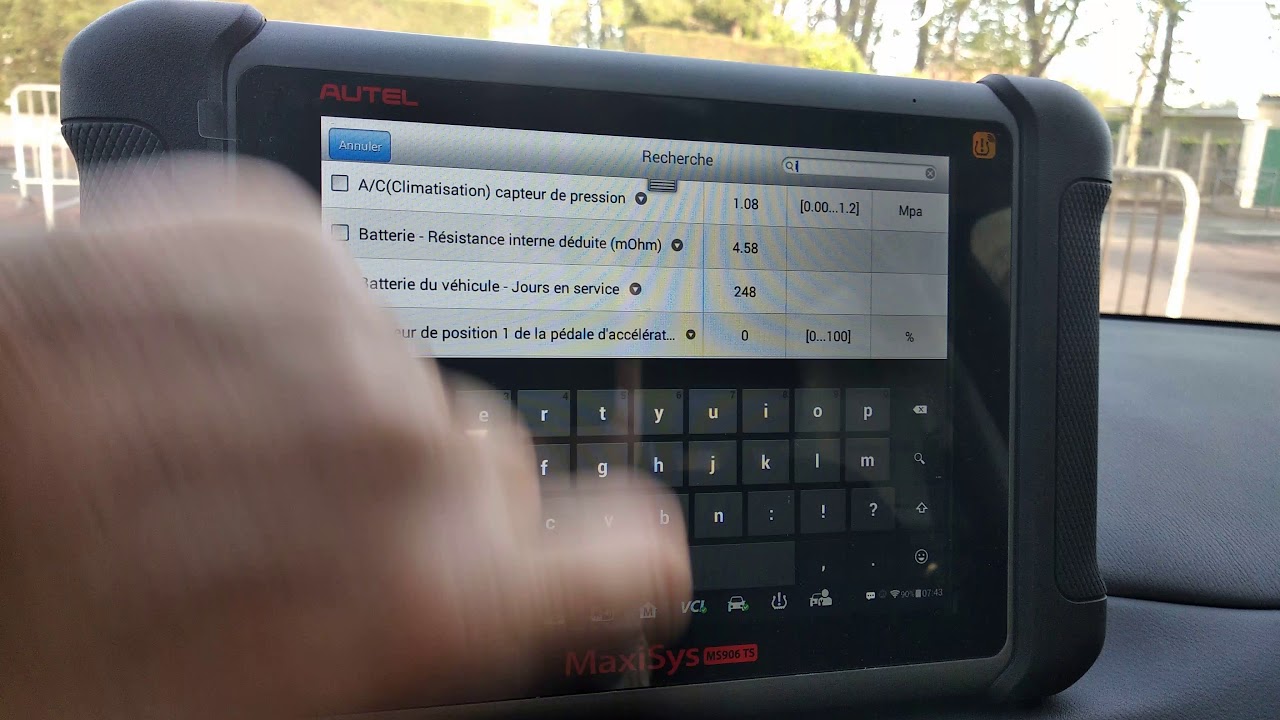 Données temps réelles des outils MX808 | DS808 | MS906 | MS908