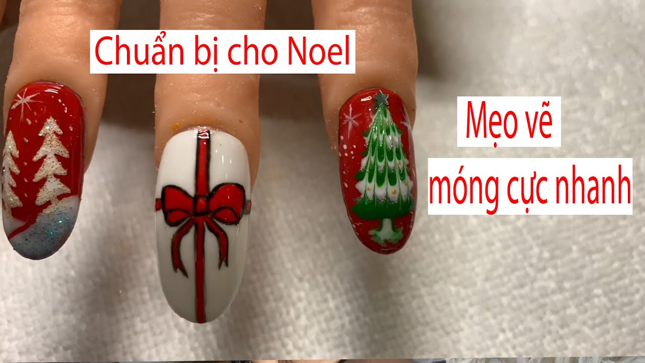 Christmas Nail  - Mẹo Vẽ Nail Cho NOEL - Cực Nhanh