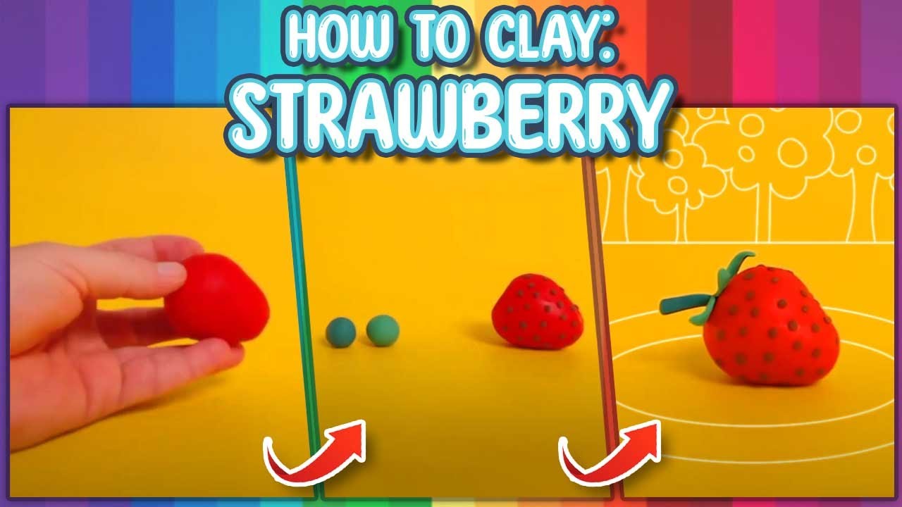 🍓 How To Make A Strawberry From Clay - A Fun, Easy Tutorial For Beginners