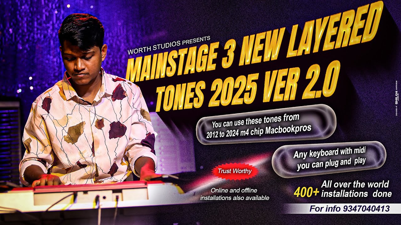 #Mainstage 3 Layered Tones #2025#version 2.0|Best Quality Tones|Can Use in 2012 Mac to 2024 M4 Chip