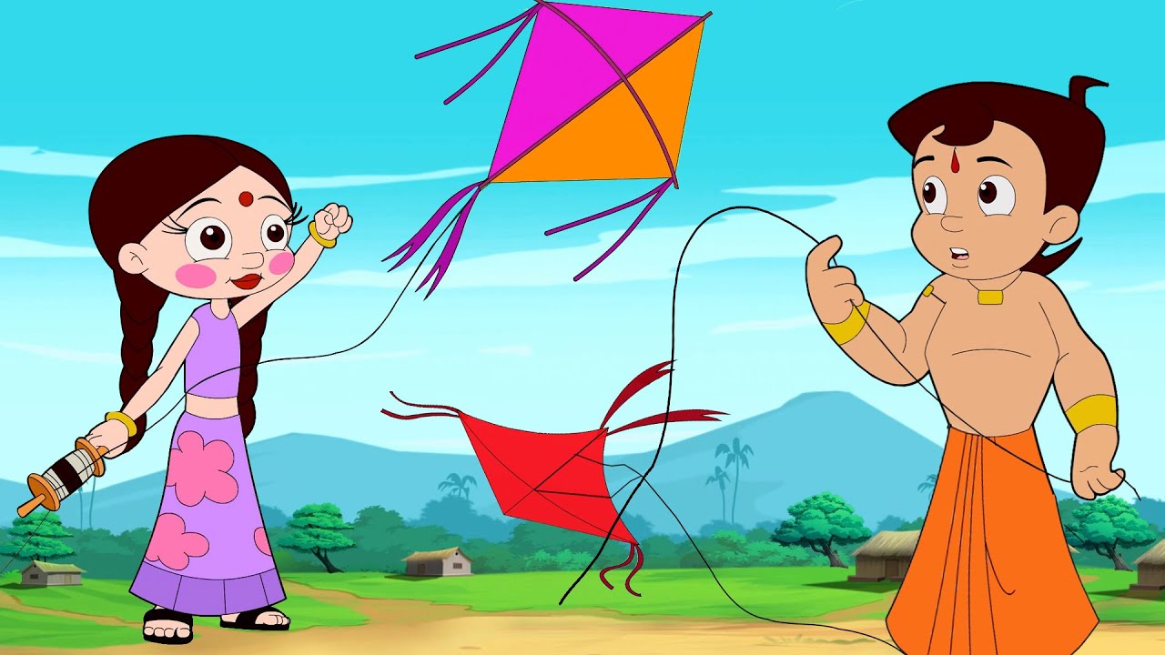Chhota Bheem VS Chutki Kite Battle | भीम VS छुटकी पतंग की लड़ाई | Cartoons for Kids