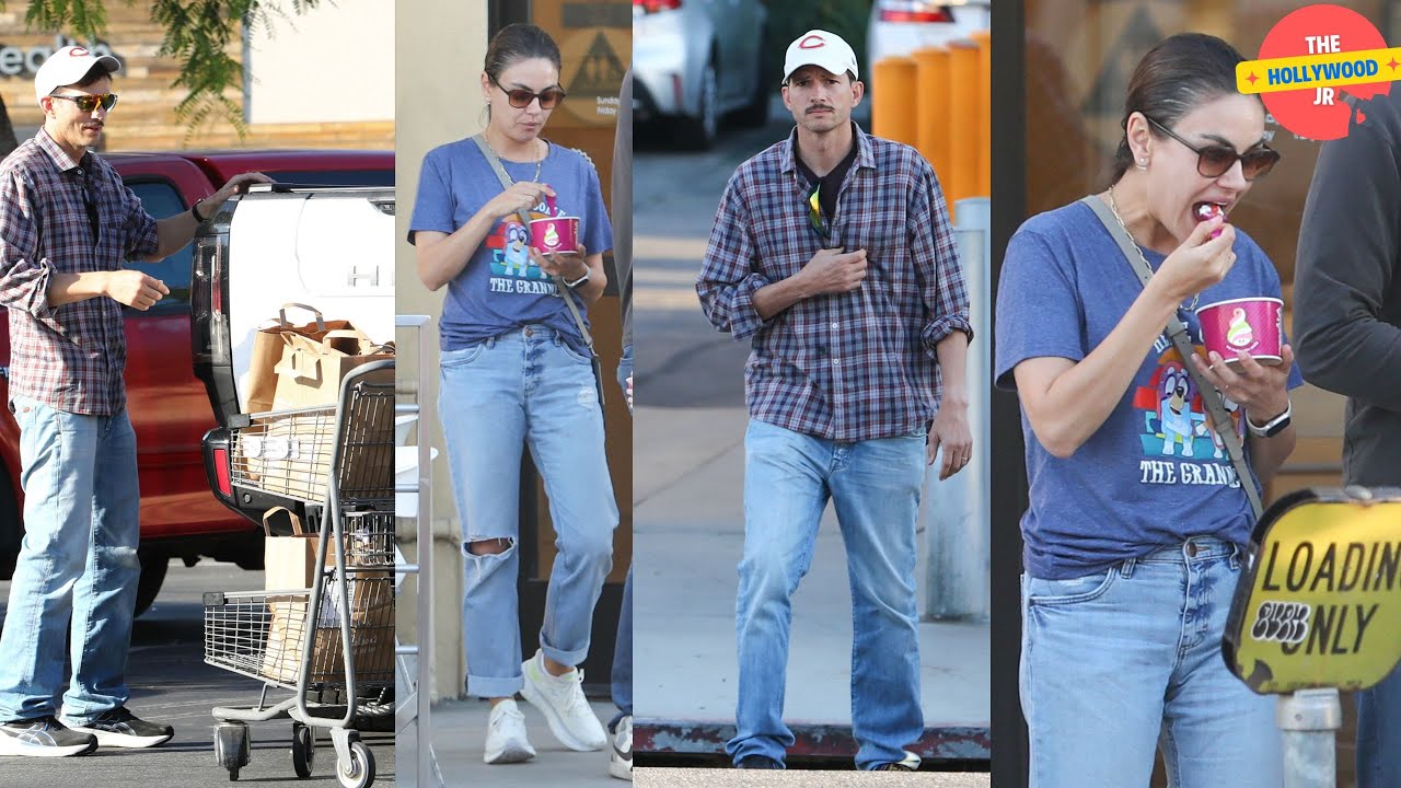 ASHTON KUTCHER AND MILA KUNIS GRAB MCDONALD'S AND ICE CREAM AFTER GELSON'S RUN!!!
