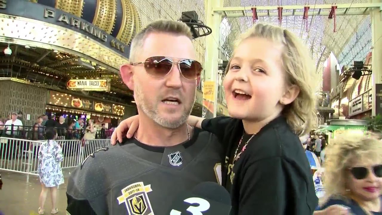 Golden Knights players thank fans at Fremont Street ceremony