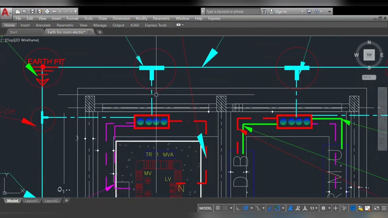 شرح الرسومات التنفيذية لنظام التأريض- shop drawing for earthing system