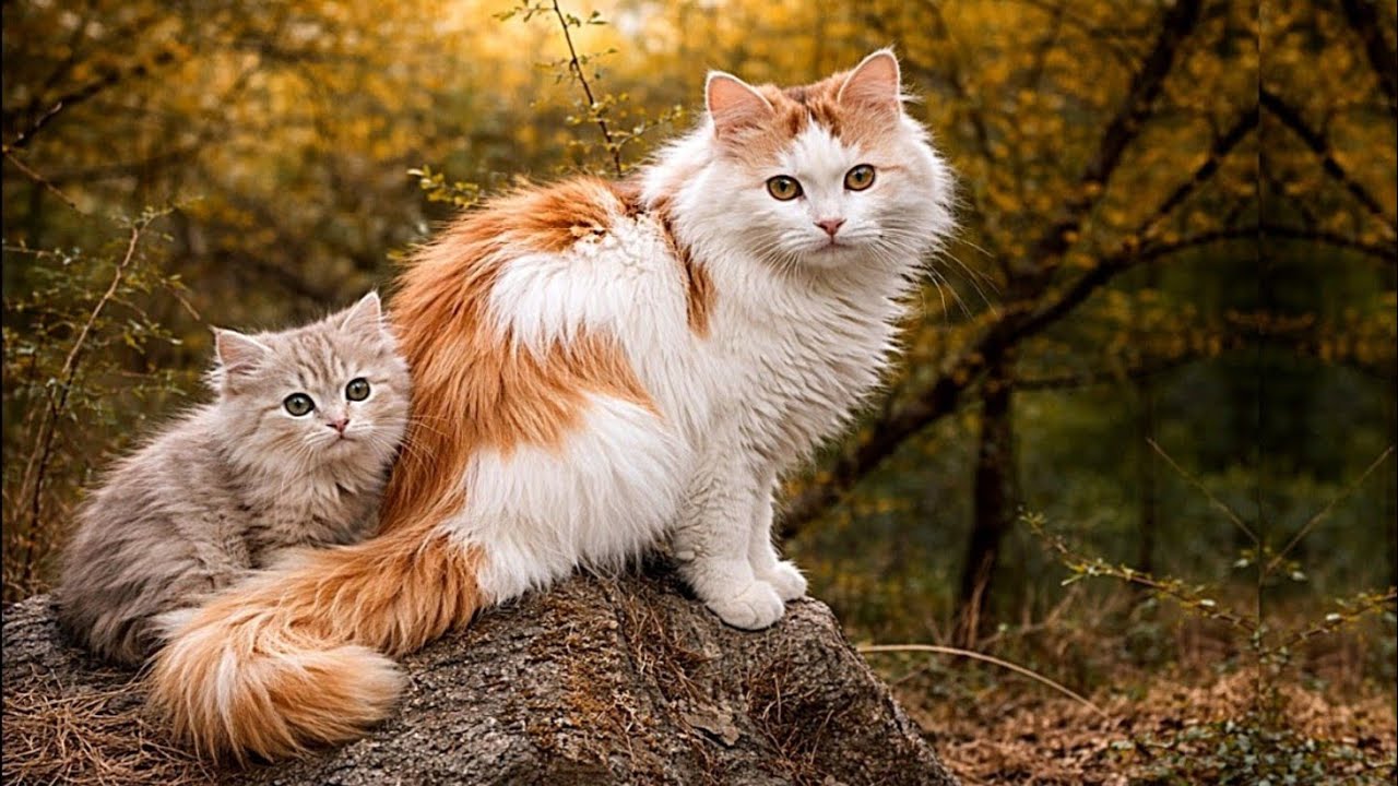 Adorable Cute Kitten Playing with Mother Cat 🐱🐾 | Relaxing Cat Video