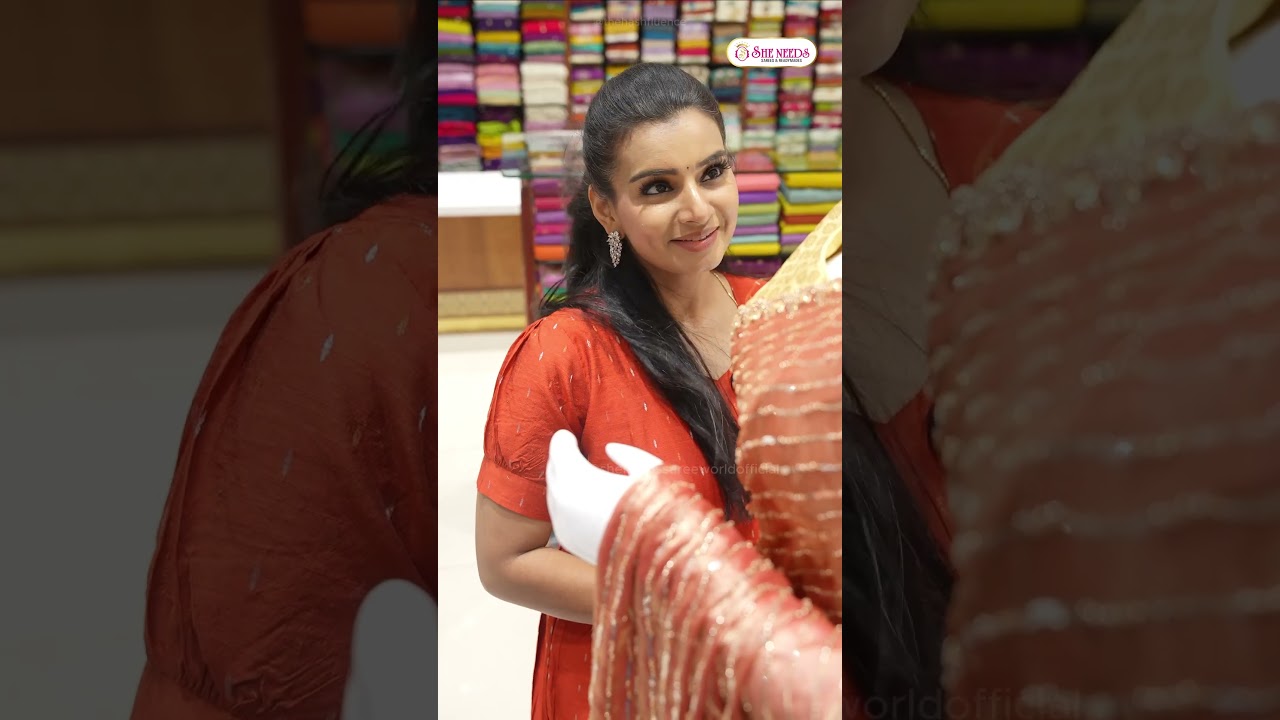 &ldquo;Malli Masthava?&rdquo; 😍 | Shopping at She Needs Saree World | Latest Fashion Collection #shorts