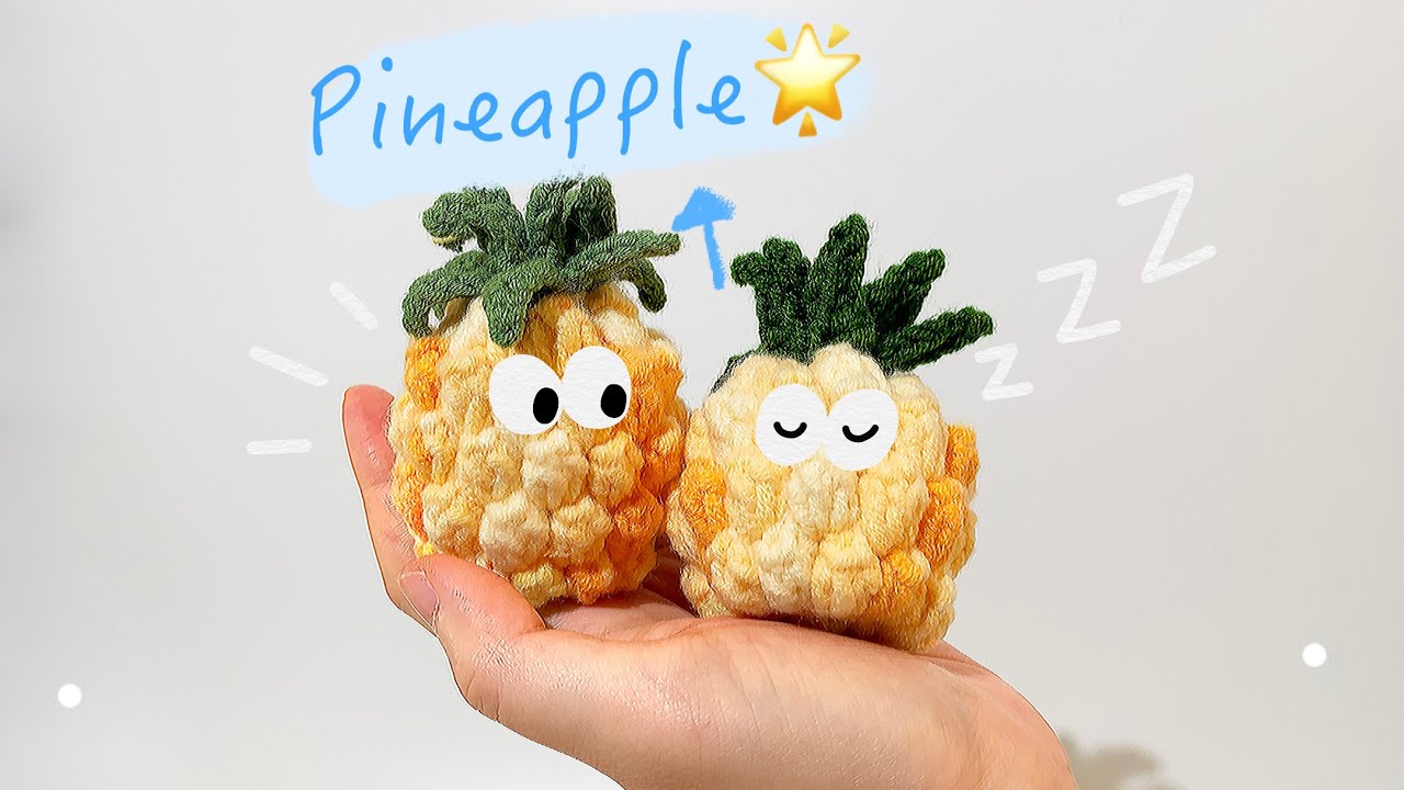 Fun & Easy Crochet Pineapple! Make This Adorable Fruit Plushie Today! Popcorn Stitch Tutorial