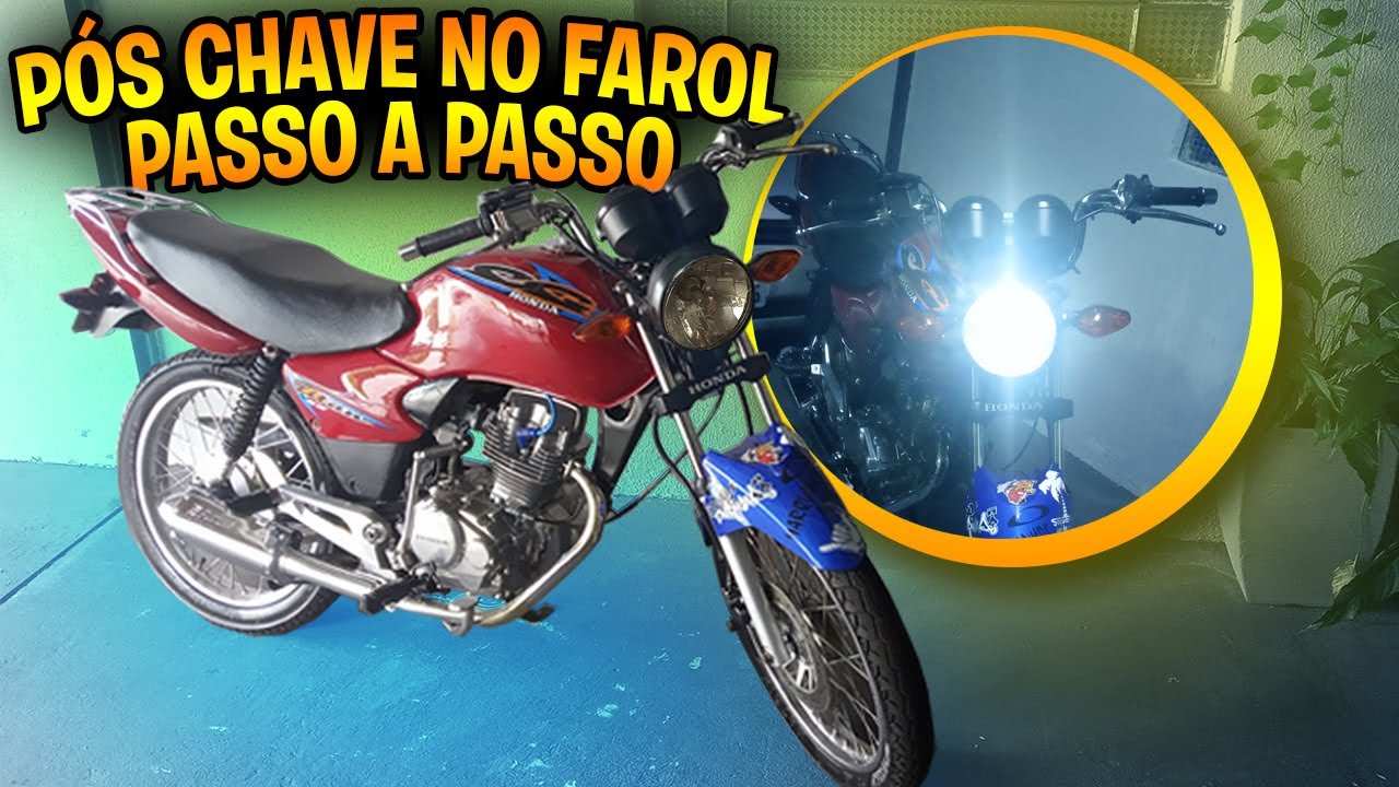 COMO INSTALAR P&Oacute;S CHAVE NO FAROL DA TITAN KS 125 E FAN 125 [ Maycon Arag&atilde;o ]