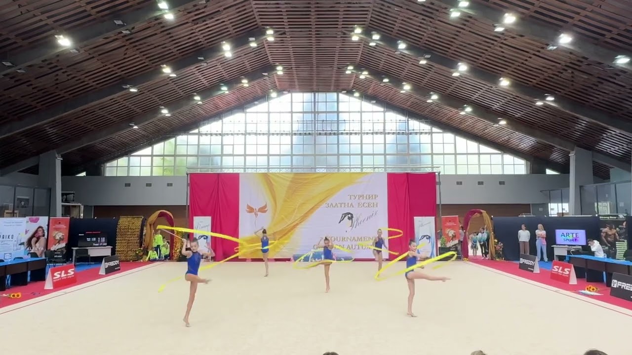 Rhythmic Gymnastics Group - Ribbon - 11 year category - Sofia Bulgaria