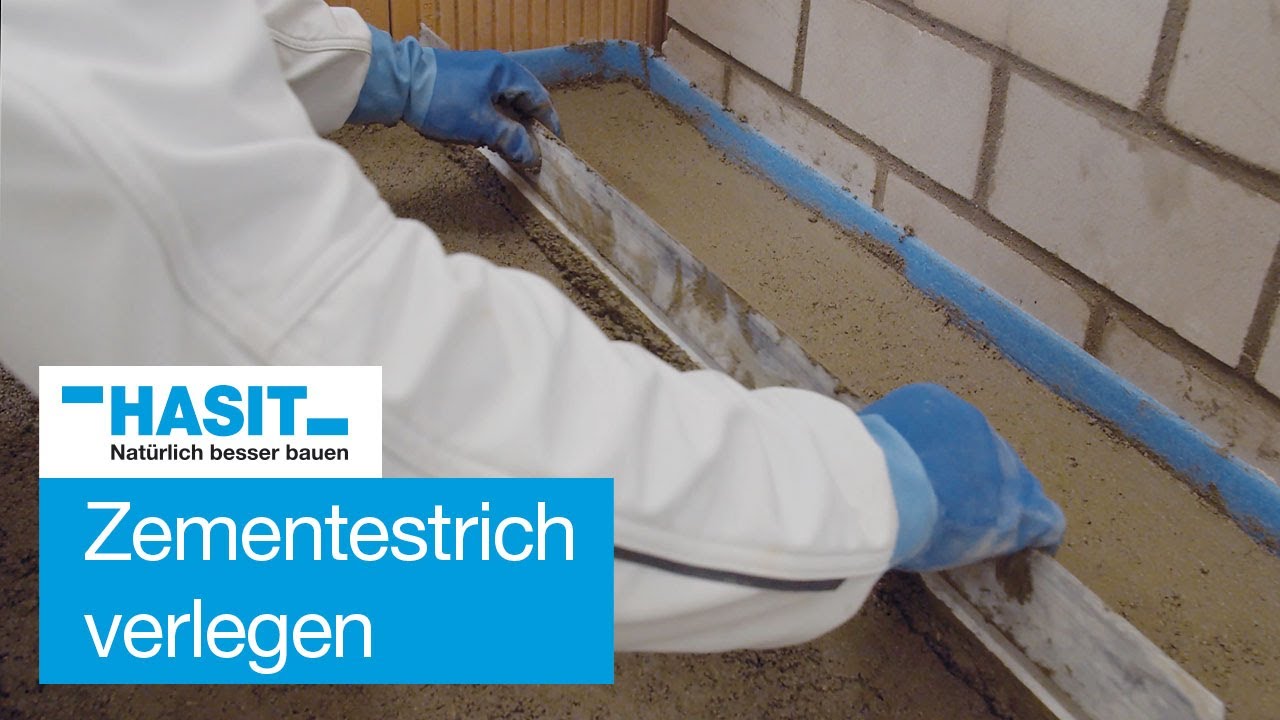 Zementestrich verlegen mit HASIT 421 Estrich/Beton