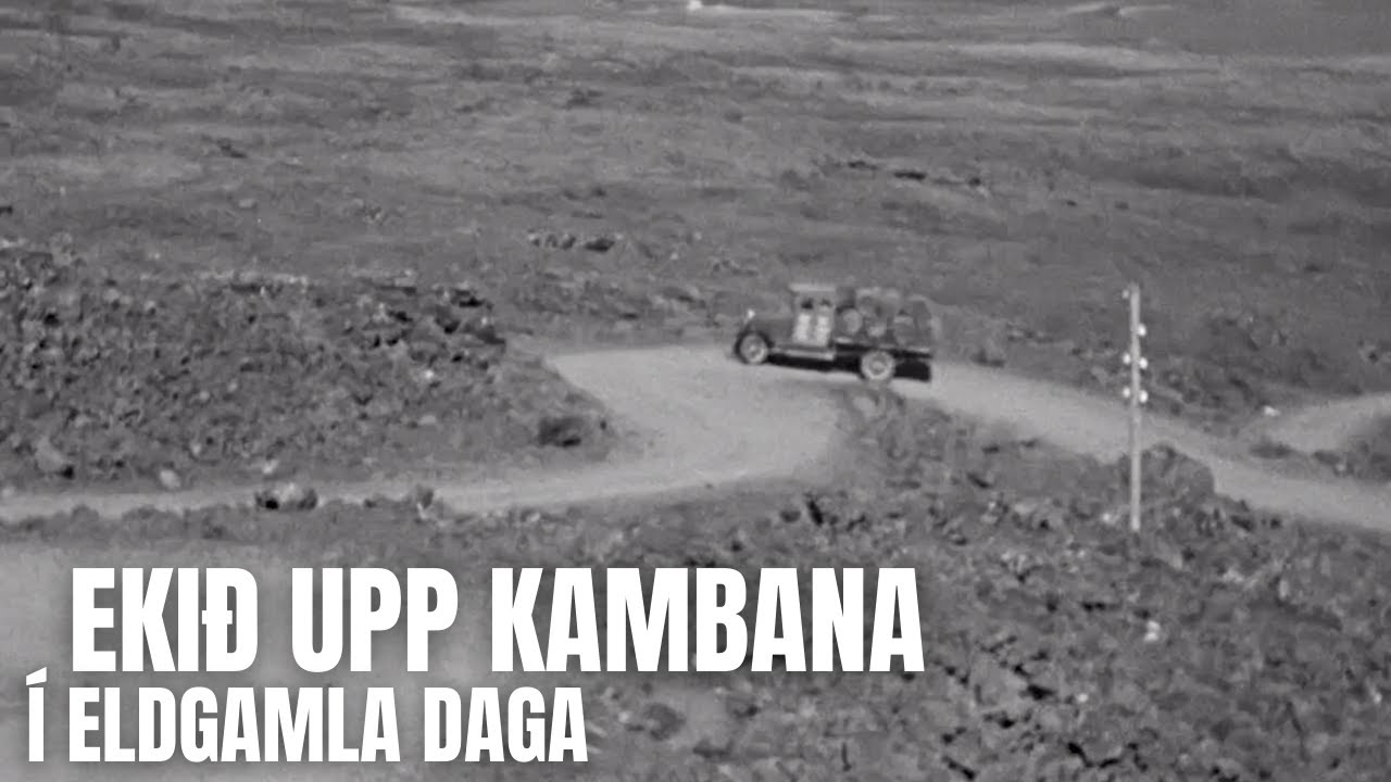 Ekið upp Kambana í eldgamla daga