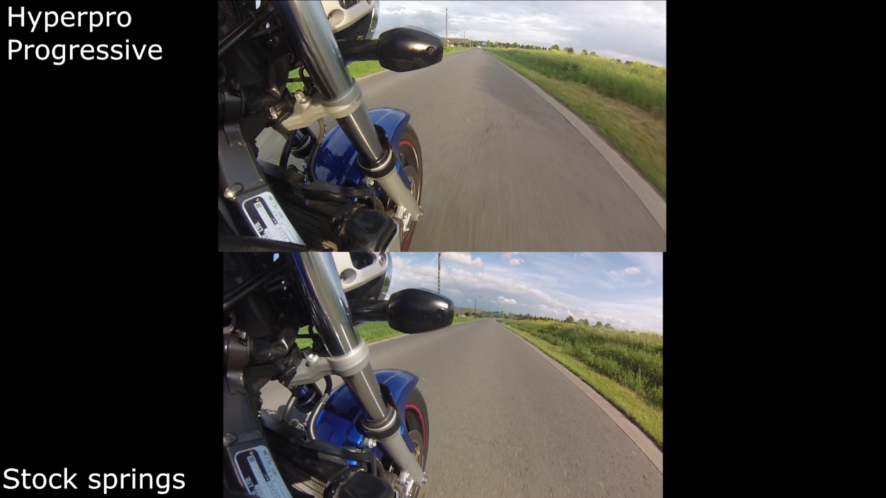 Hyperpro progressive springs - Honda Hornet 900 - Before/after