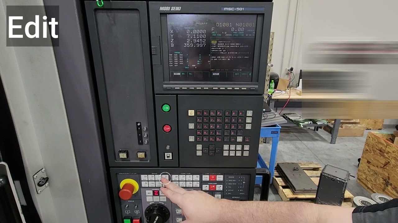 Mori Seiki - MSC-501 - How to receive a CNC program from CNC Program Tracker by RS232