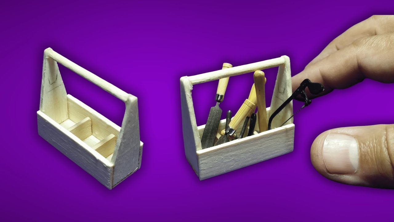DIY Miniature Toolbox using Popsicle sticks | Crafts and Hacks - Tutorial