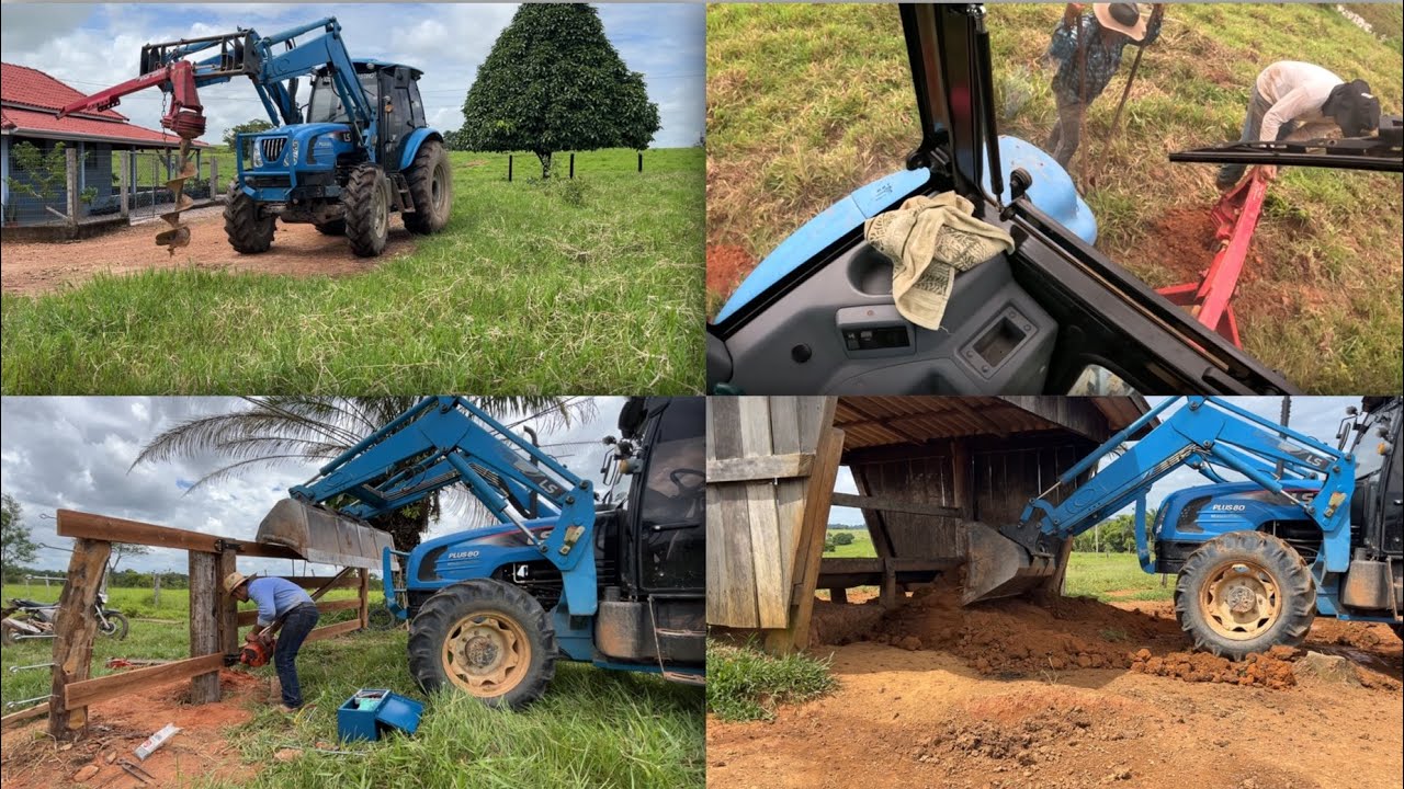Semana produtiva na fazenda💥🚜 Fazendo cerca,porteira e outros serviços!