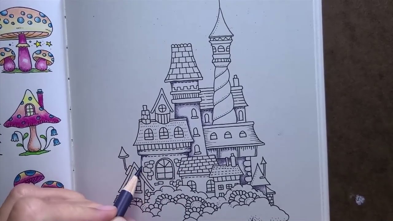Ep. 227 Daily Color In Johanna Basford's Small Victories Using Castle Arts Harmonious 72 - Castle
