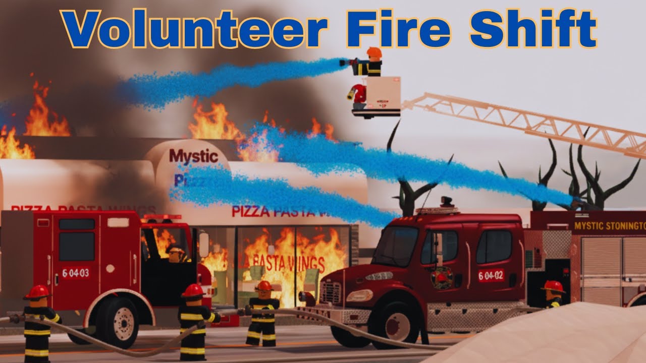 Volunteer Fire Department Shift (BUILDING COLLAPSE!) in Mystic RP ROBLOX