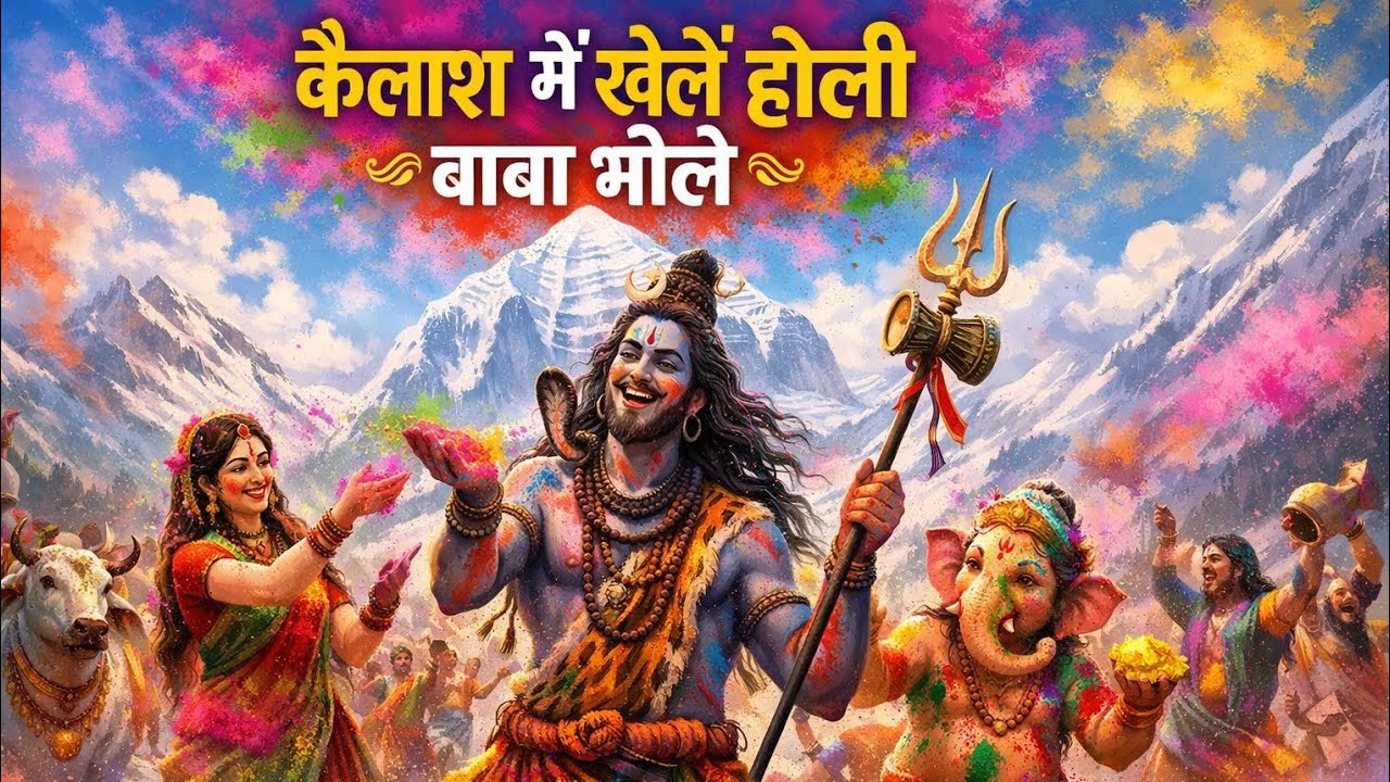 #viral कैलाश में खेले होली 🔱 | भोलेनाथ की भूतों वाली होली | शिव भक्ति होली गीत 2026🙏🚩