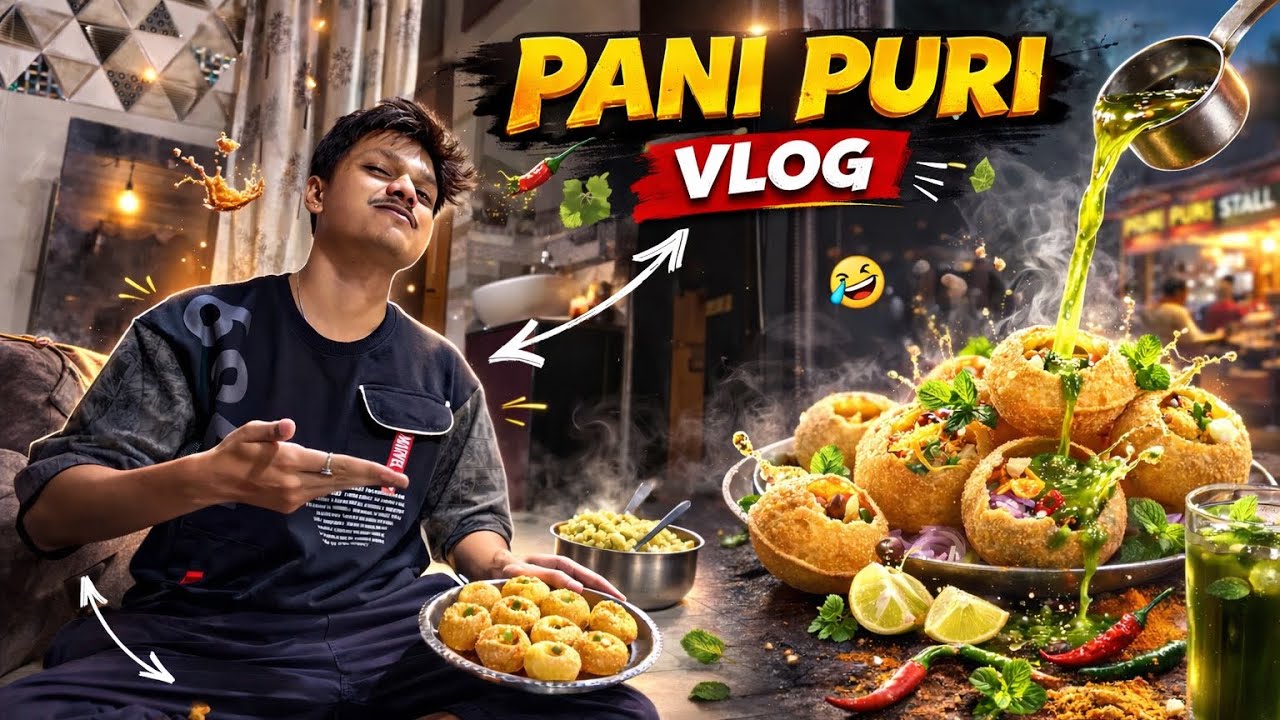 Pani Puri  Vlog | Crispy & Spicy Fun at Home 🏠 