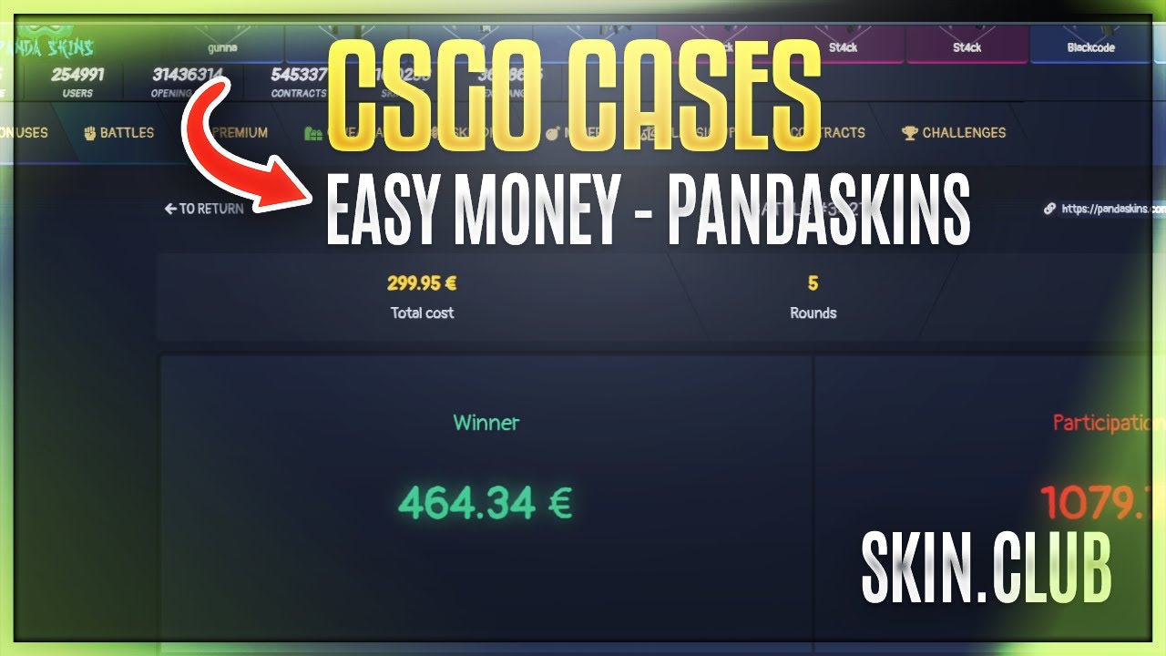 EASY 464 Euros in Case Battles !! - PandaSkins