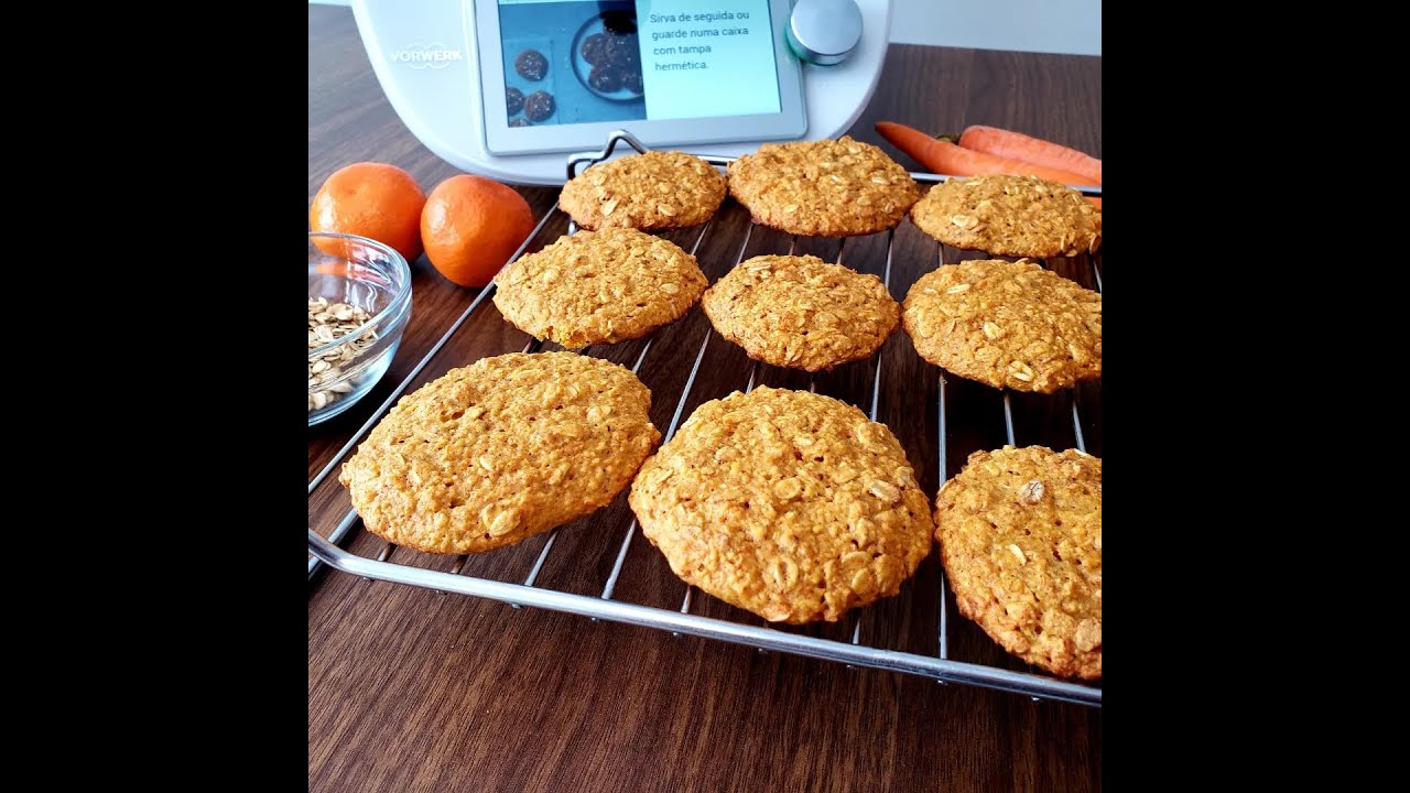Bolachas de Cenoura, Laranja e Aveia na Thermomix (Bimby)