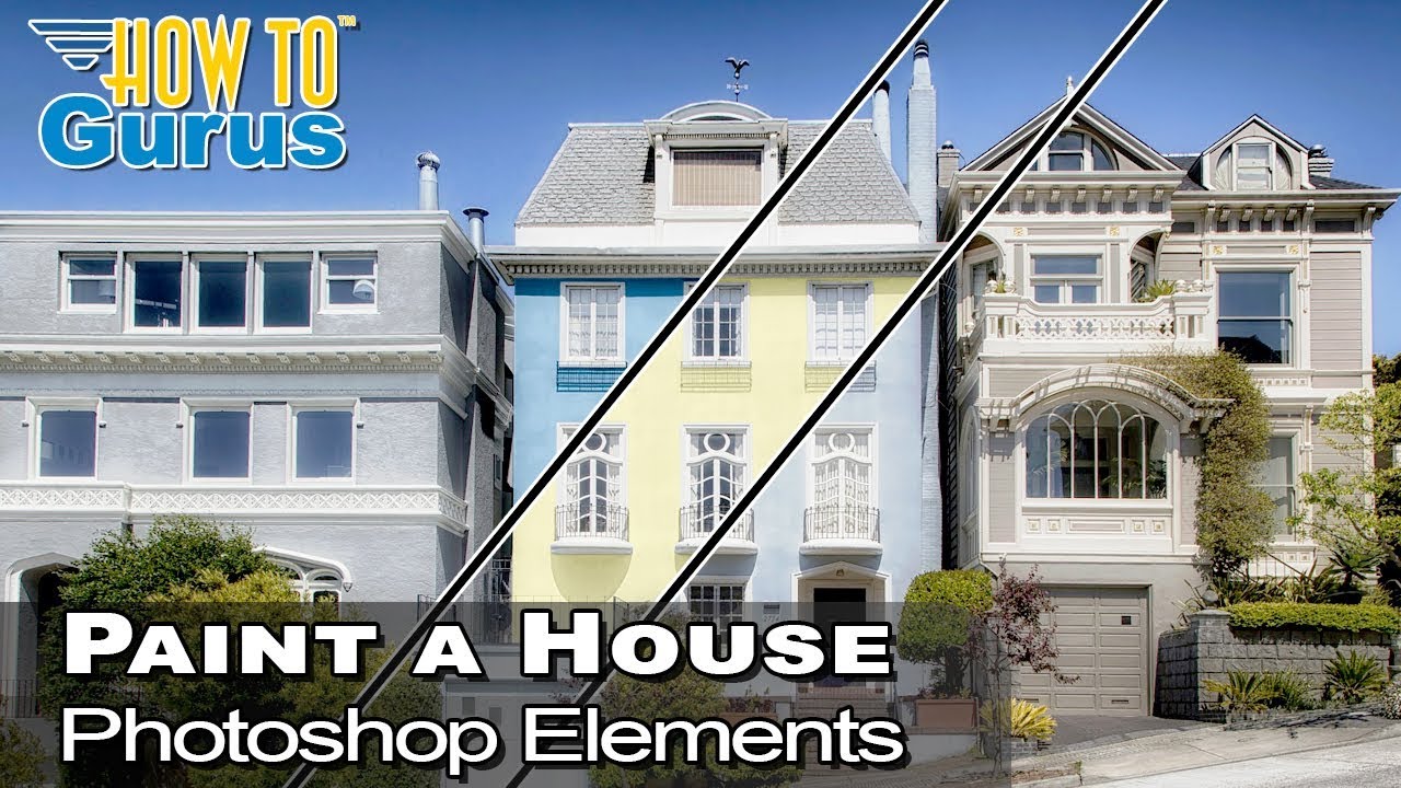 How You Can Change a House Color in Photoshop Elements to Match Color Swatch
