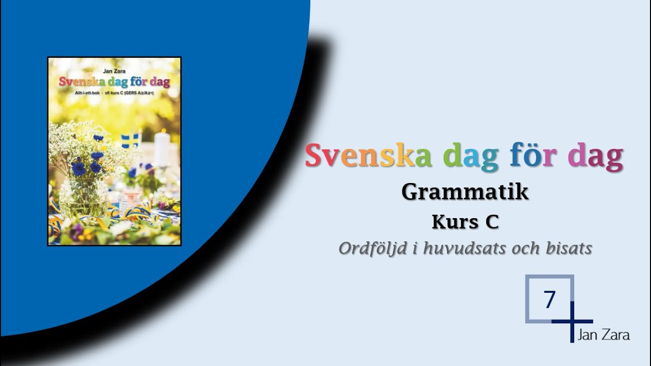 Svenska dag för dag, SFI Kurs C, Ordföljd i huvudsats och bisats (Vecka 7) BÄTTRE LJUD