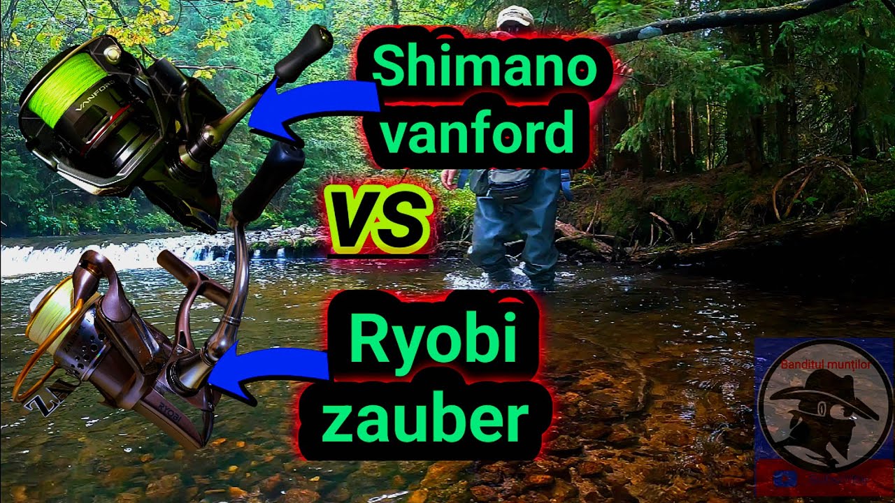 Pescuit păstrăv! Mulinetă Shimano vanford vs Ryobi Zauber! Comparație/diferențe! Trout fishing!