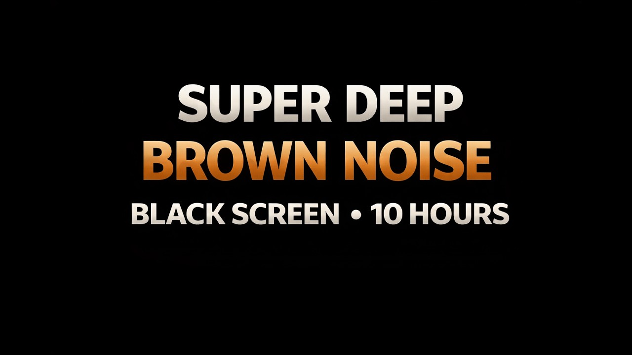 Brown Noise Loop No Fade for Sleep Therapy • 10 Hours • Black Screen • No Ads
