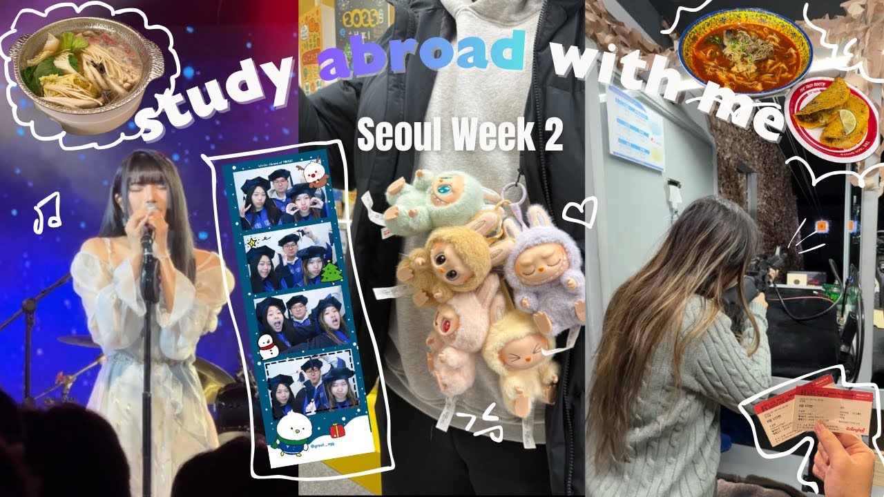 STUDYING ABROAD IN SEOUL KOREA WEEK 2! labubu haul, Blue.D concert, cooking class and shopping