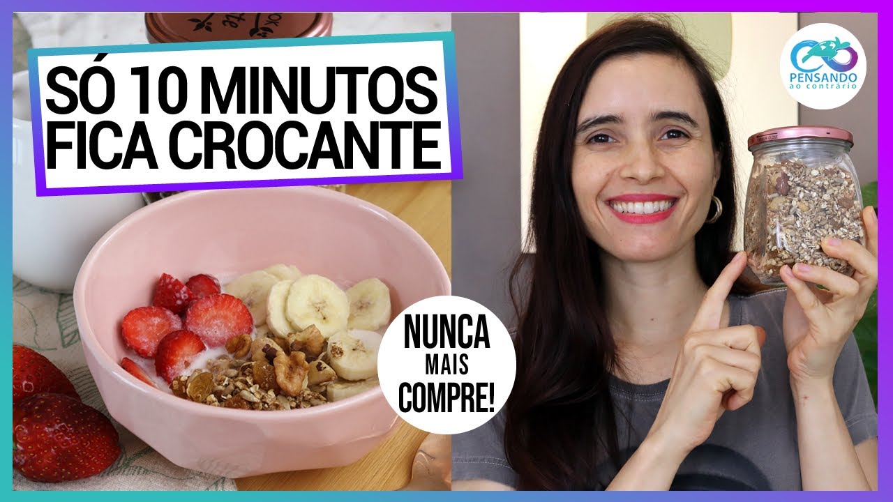 GRANOLA CROCANTE EM 10 MINUTOS ULTRA R&Aacute;PIDA! NUNCA MAIS COMPRE! SEM &Oacute;LEO E VEGANA