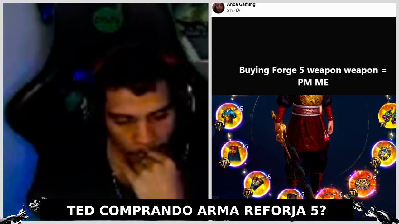 TED COMPRANDO ARMA REFORJA 5 15, VAI PRA 820K - MIR4