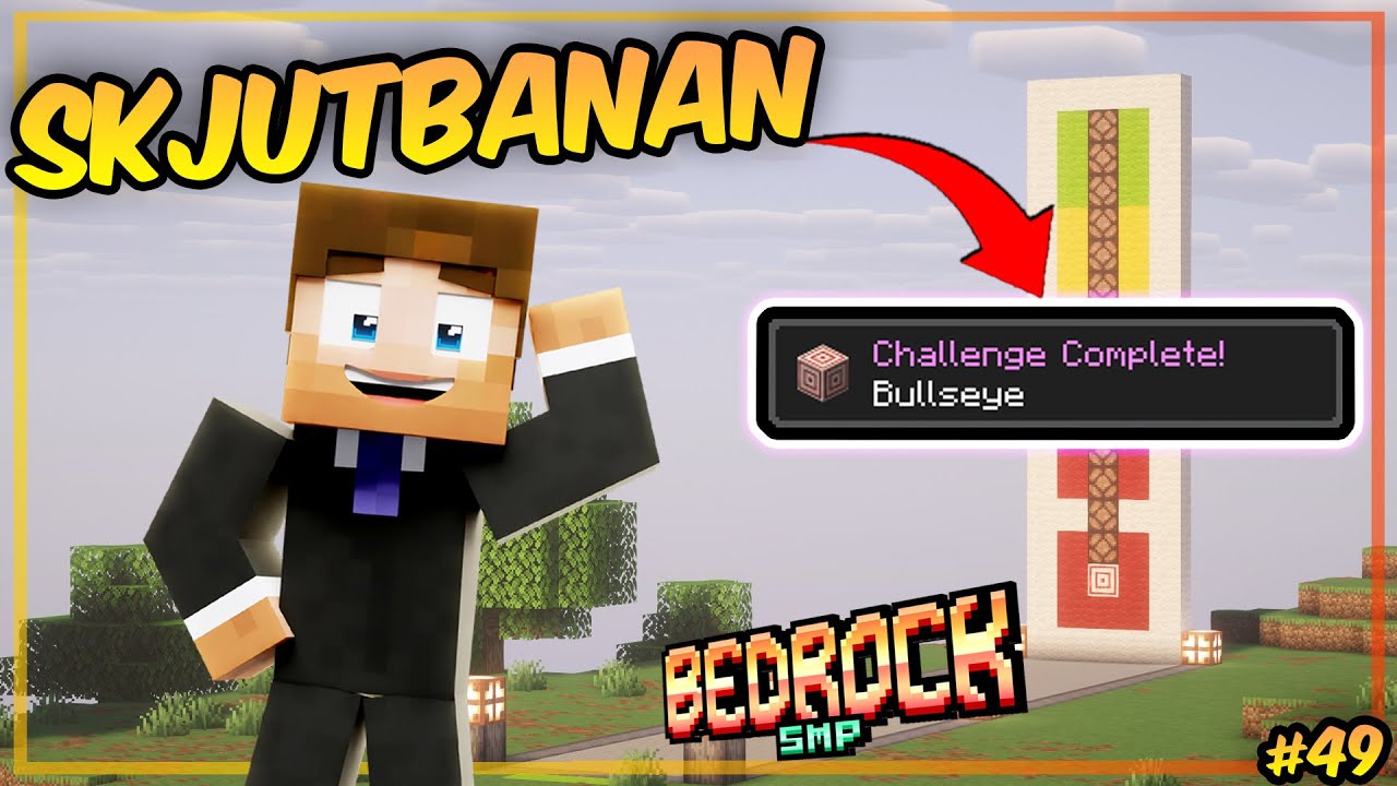 TESTAR MAMMAS SKJUTBANA I MINECRAFT - BEDROCK SMP - S2 | #49