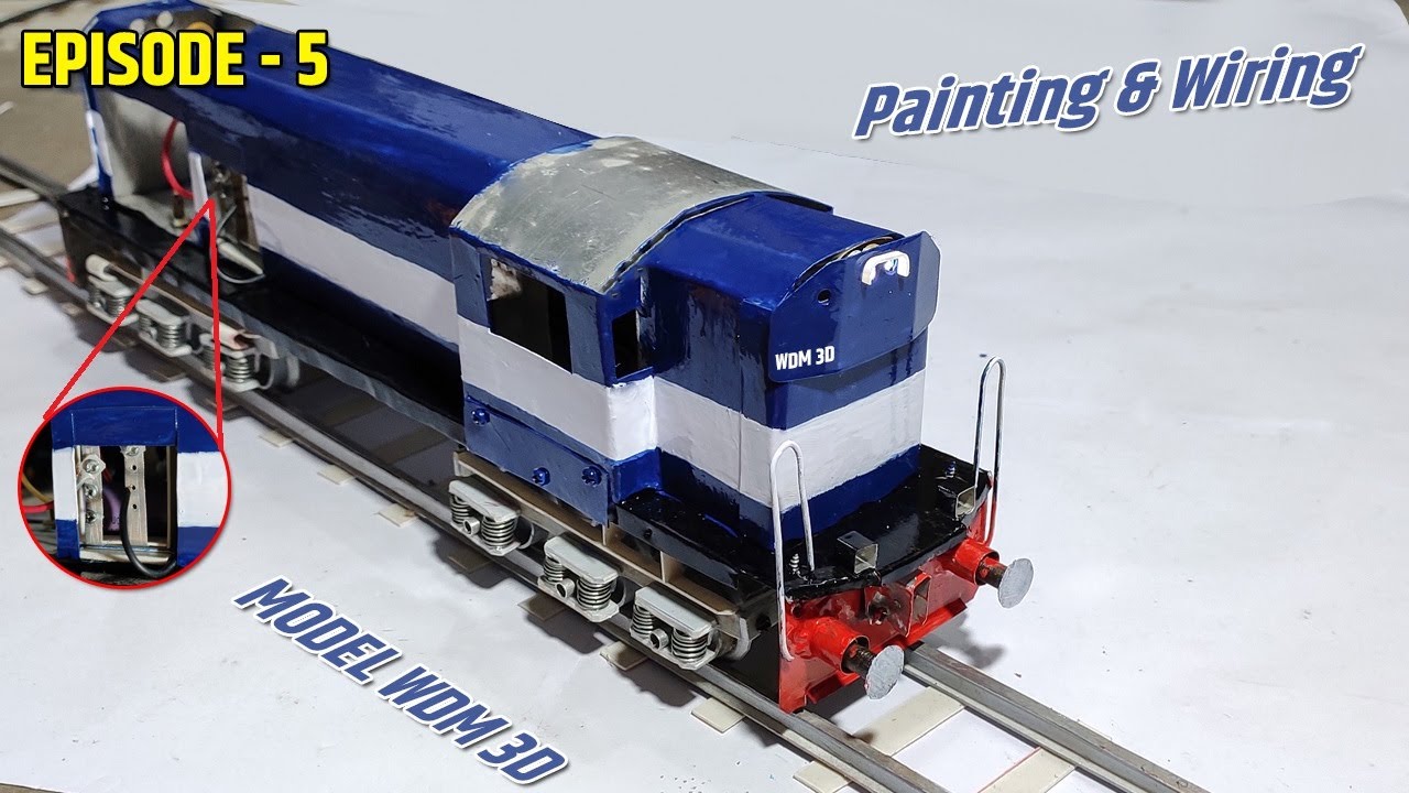 Model WDM3D Making | Painting & Wiring in Model Loco | Miniature Vehicle India | Episode-5