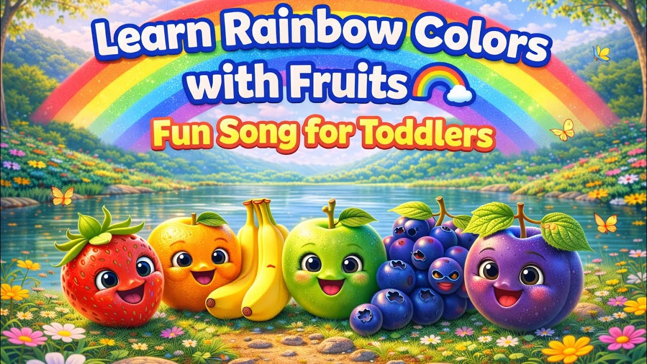 Rainbow Fruits Song for Kids 🌈🍓 Learn Colors & Healthy Fruits