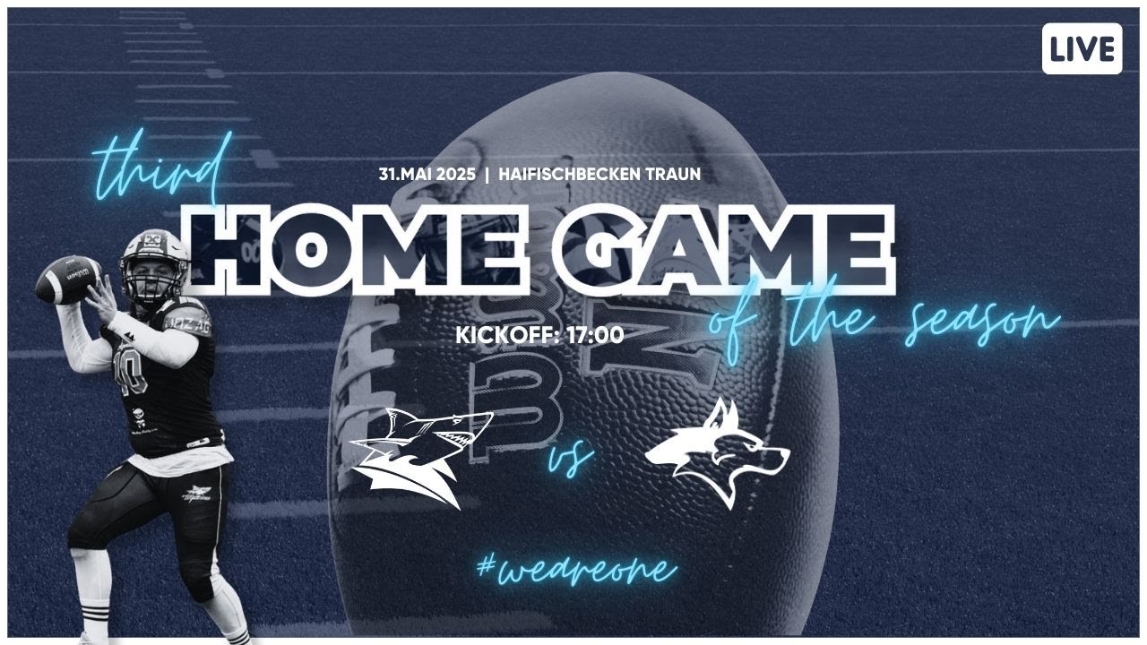 Livestream AFL DIV II Steelsharks Traun vs. Huskies Wels