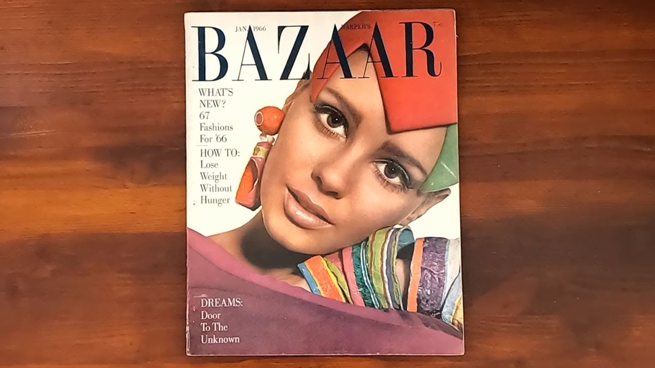 1966 January ASMR Magazine Flip Through: Harper's Bazaar w Halston, Avedon, Melvin Sokolsky
