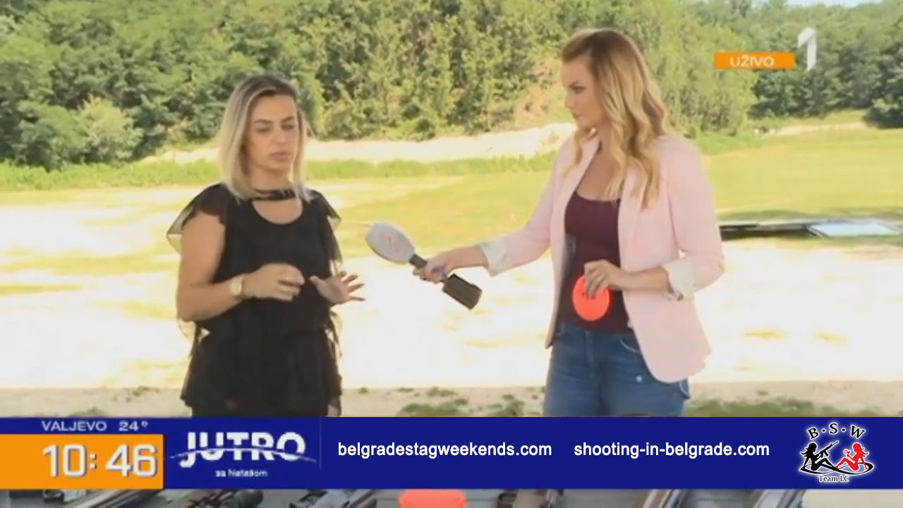 Belgrade Shooting Range - Shooting Demonstration by our instructor Ana (Live on TV)