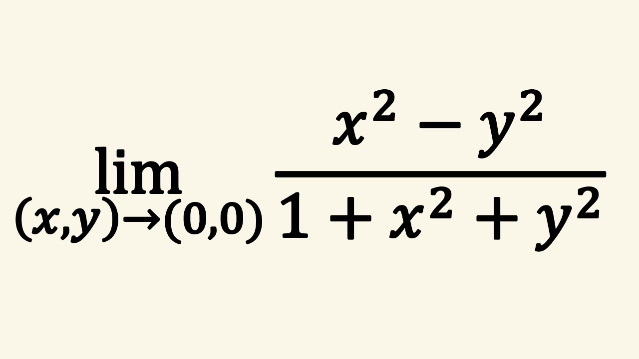 Como calcular o limite de uma função com duas variáveis ?