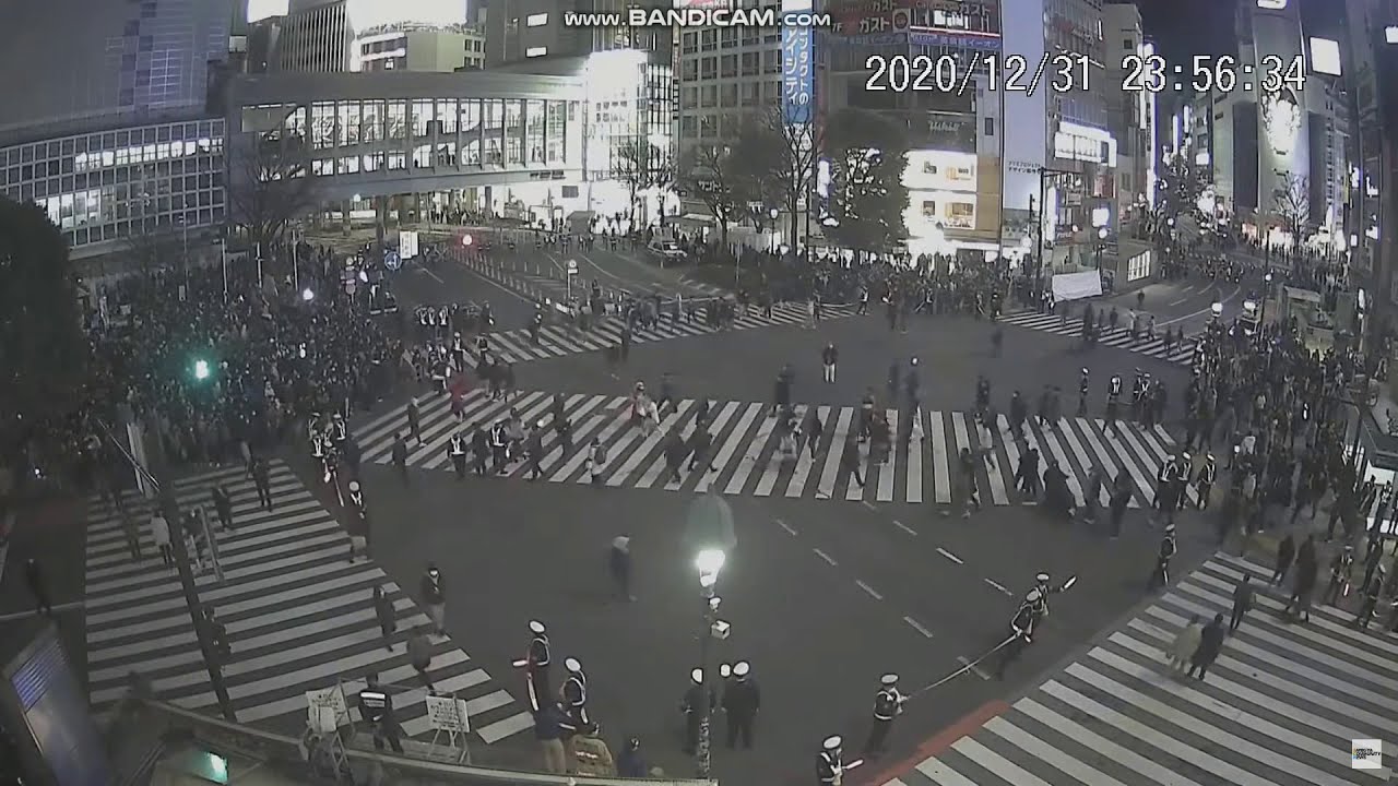 New Year's Eve 2021 Tokyo Shibuya Countdown (Shibuya Crossing) [LIVE WEBCAM]